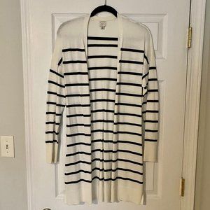 Target Back Belt Open Cardigan Striped